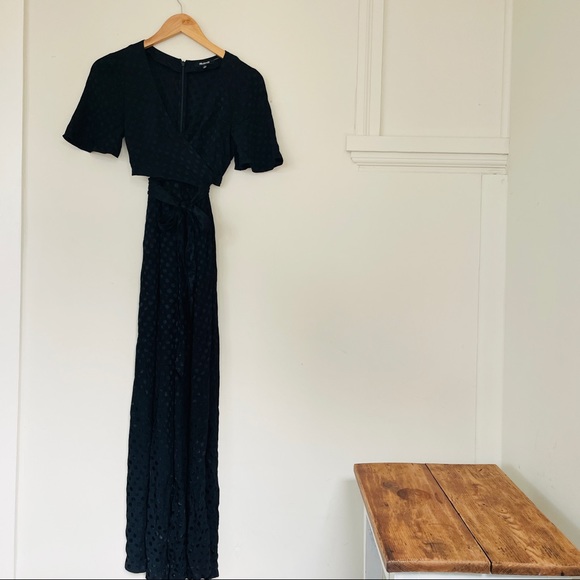 NWT Madewell Wrap-Waist Jumpsuit in Dot Jacquard - Picture 5 of 9